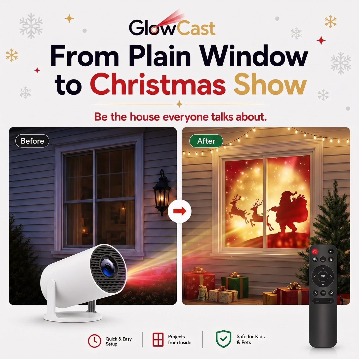 SleighBeam Christmas Window Projector